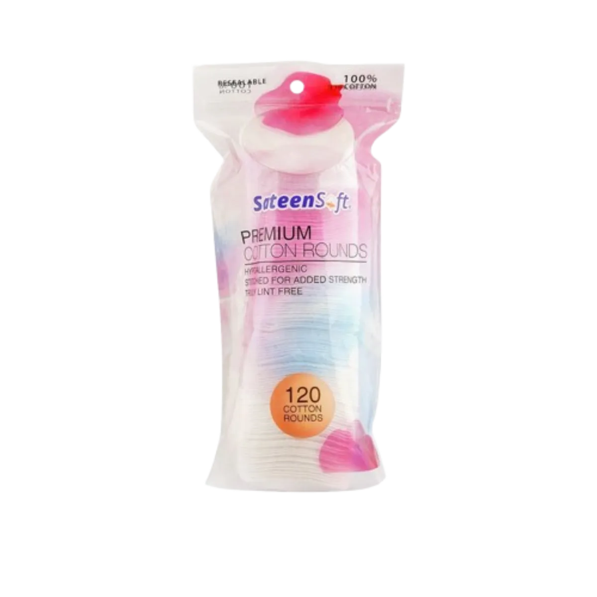 Sateen Cotton Pad Round 120 Pcs